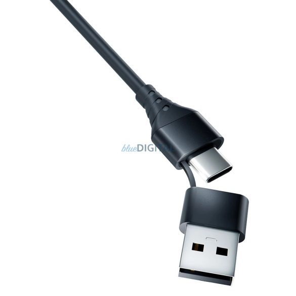 3mk Hyper Cable USB-A/Type-C - Type-C/Lightning/microUSB kábel 3A 12W 1.5m - fekete