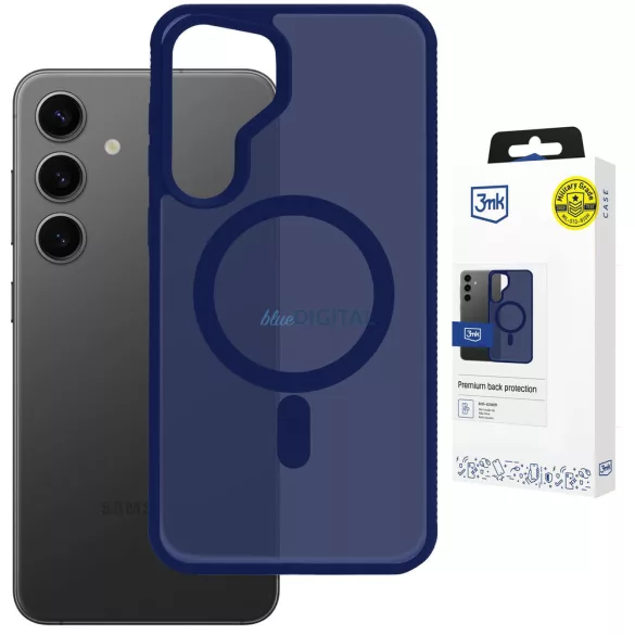 3mk Smoke MagCase for Samsung Galaxy S24 - Blue-Translucent