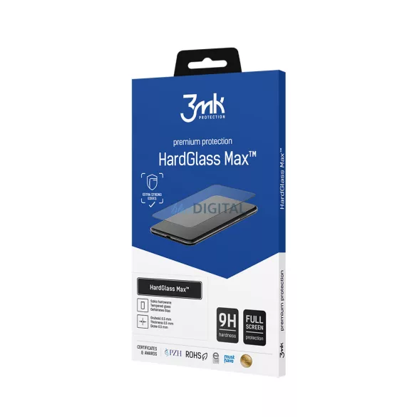 Reinforced full-screen tempered glass 3mk HardGlass Max Black for Samsung Galaxy A05s