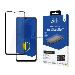   Megerősített, teljes képernyős edzett üveg (3mk HardGlass Max fekete) Samsung Galaxy M22