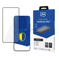   Megerősített, teljes képernyős edzett üveg 3mk HardGlass Max fekete Xiaomi 15