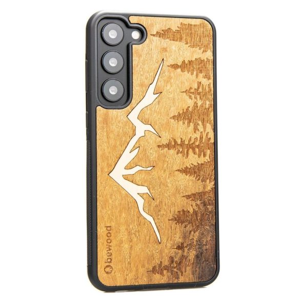Fából készült tok Samsung Galaxy S23 Plus Bewood Mountains Imbuia
