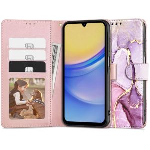 Tech-Protect Wallet tok Samsung Galaxy A15 4G/5G - lila