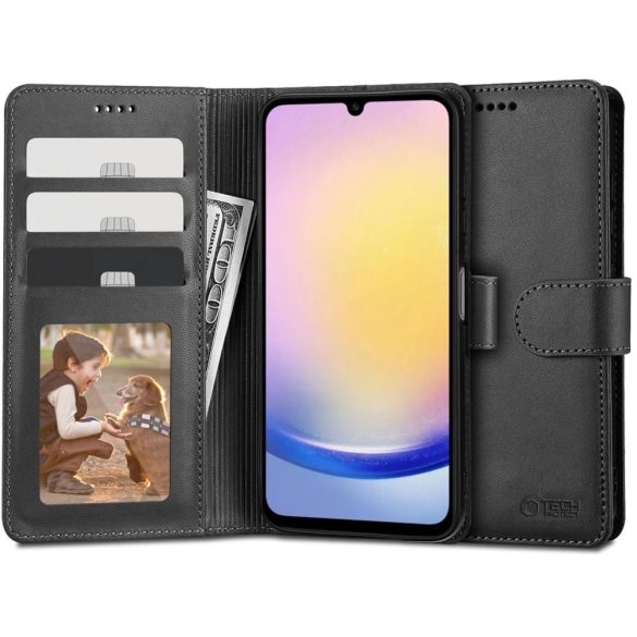 Tech-Protect Wallet tok Samsung Galaxy A25 5G - fekete