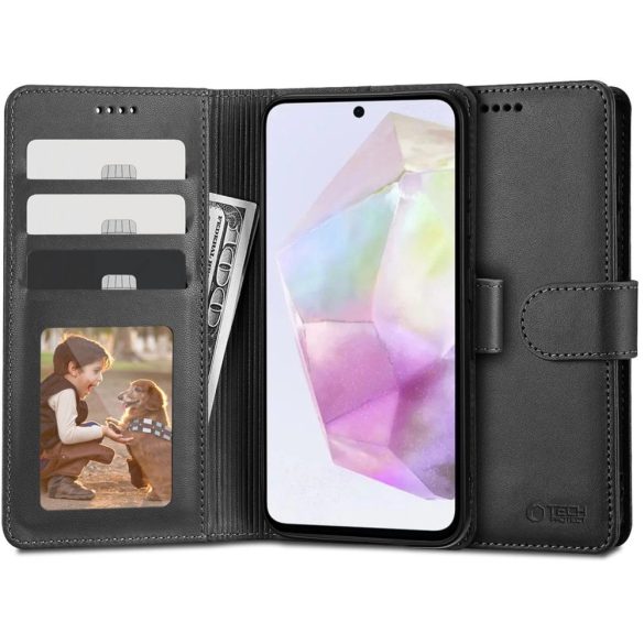 Tech-Protect Wallet tok Samsung Galaxy A35 5G - fekete