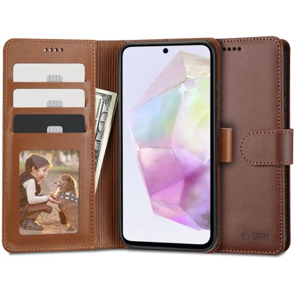 Tech-Protect Wallet tok Samsung Galaxy A35 5G - barna