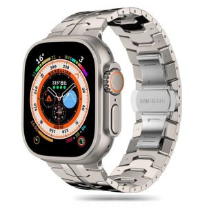 Tech-Protect Stainless Line bracelet csereszíj Apple Watch 4 / 5 / 6 / 7 / 8 / 9 / SE / Ultra 1 / 2 (42/44/45/49 mm) - titánium