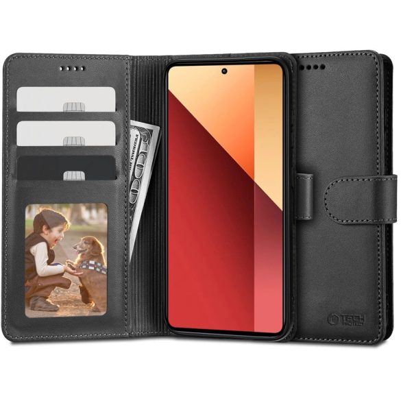 Tech-Protect Wallet tok Xiaomi Redmi Note 13 Pro / Xiaomi Poco M6 Pro - fekete