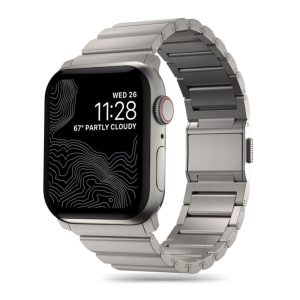 Tech-Protect SteelBand bracelet csereszíj Apple Watch 4 / 5 / 6 / 7 / 8 / 9 / SE / Ultra 1 / 2 (42/44/45/49 mm) - titánium