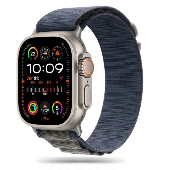 Tech-Protect Nylon Pro csereszíj Apple Watch 4 / 5 / 6 / 7 / 8 / 9 / SE / Ultra 1 / 2 (42/44/45/49 mm) - kék-szürke