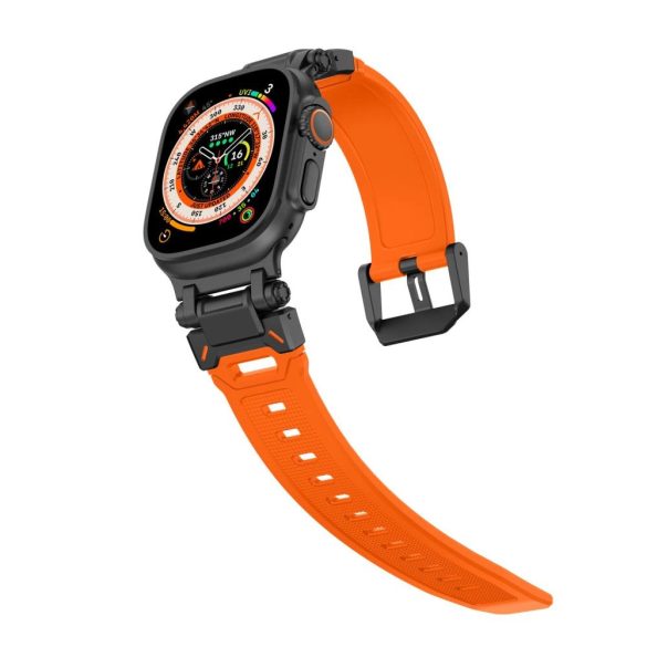 Tech-Protect Delta Pro Strap csereszíj Apple Watch 4/5/6/7/8/9/SE/Ultra 1/2 (42/44/45/49 mm) - narancs-fekete