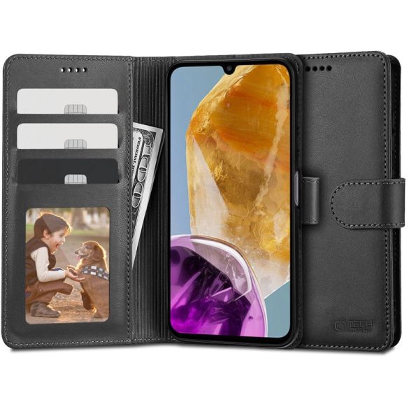 Tech-Protect Wallet tok Samsung Galaxy M15 5G - fekete