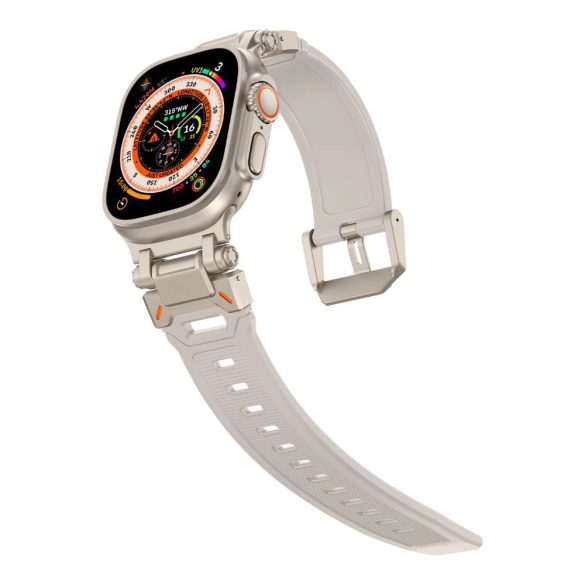 Tech-Protect Delta Pro strap csereszíj Apple Watch 4 / 5 / 6 / 7 / 8 / 9 / SE / Ultra 1 / 2 (42/44/45/49 mm) - bézs-titánium