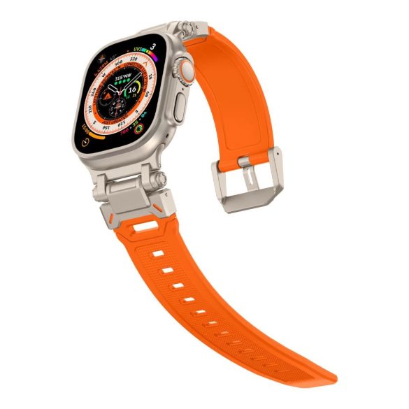 Tech-Protect Delta Pro Strap csereszíj Apple Watch 4 / 5 / 6 / 7 / 8 / 9 / SE / Ultra 1 / 2 (42/44/45/49 mm) - titánium-narancs