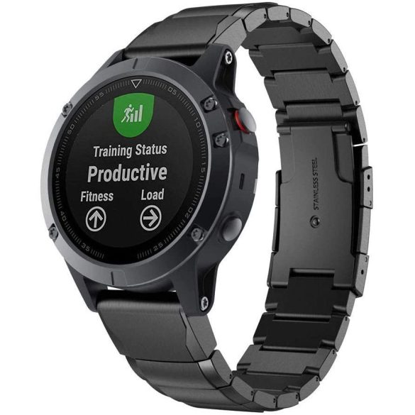 Tech-Protect SteelBand Bracelet csereszíj Garmin Fenix ​​3 / 5X / 3HR / 5X Plus / 6X / 6X Pro / 7X - fekete