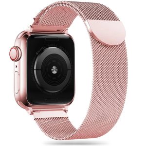 Tech-Protect MilaneseBand csereszíj Apple Watch 4 / 5 / 6 / 7 / 8 / 9 / SE / Ultra 1 / 2 (42/44/45/49 mm) - rózsaszín