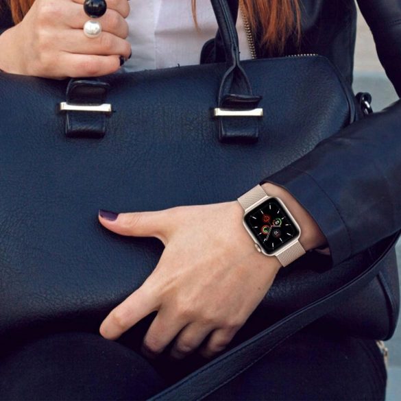 Tech-Protect MilaneseBand csereszíj Apple Watch 4 / 5 / 6 / 7 / 8 / 9 / SE / Ultra 1 / 2 (42/44/45/49 mm) - rózsaszín