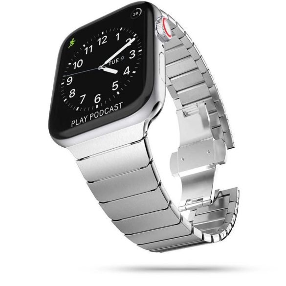 Tech-Protect LinkBand csereszíj Apple Watch 4 / 5 / 6 / 7 / 8 / 9 / SE / Ultra 1 / 2 (42/44/45/49 mm) - ezüst