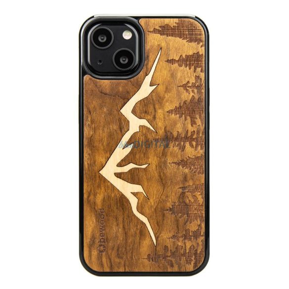 Fából készült tok iPhone 13 Bewood Imbuia hegyek