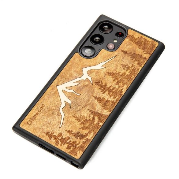 Fából készült tok Samsung Galaxy S23 Ultra Bewood Mountains Imbuia