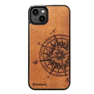 Bewood Traveler Merbau tok iPhone 15 Plus - világosbarna