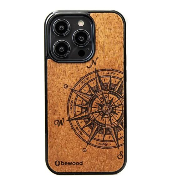 Bewood Traveler Merbau tok iPhone 15 Pro - világosbarna