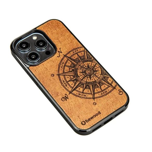Bewood Traveler Merbau tok iPhone 15 Pro - világosbarna
