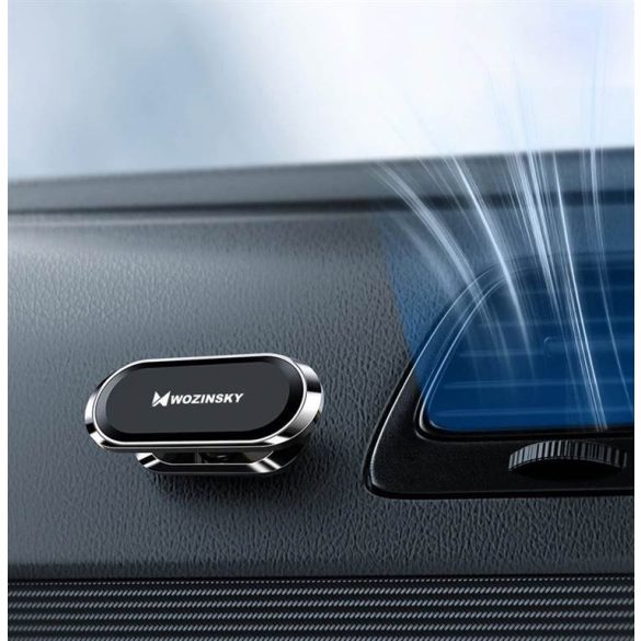 Wozinsky öntapadós mágneses autós telefon tartó, fekete (WMH-06) (F16)