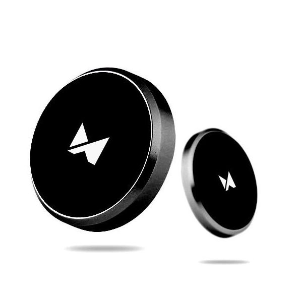 Wozinsky lapos öntapadó mágneses autós telefon tartó, fekete (WMH-02) (A8)