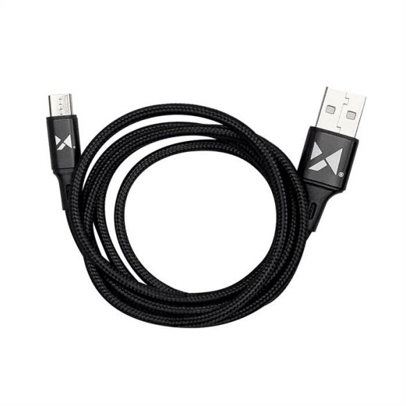 Wozinsky kábel USB - MicroUsb 2,4a 1m fekete (WUC-M1B)