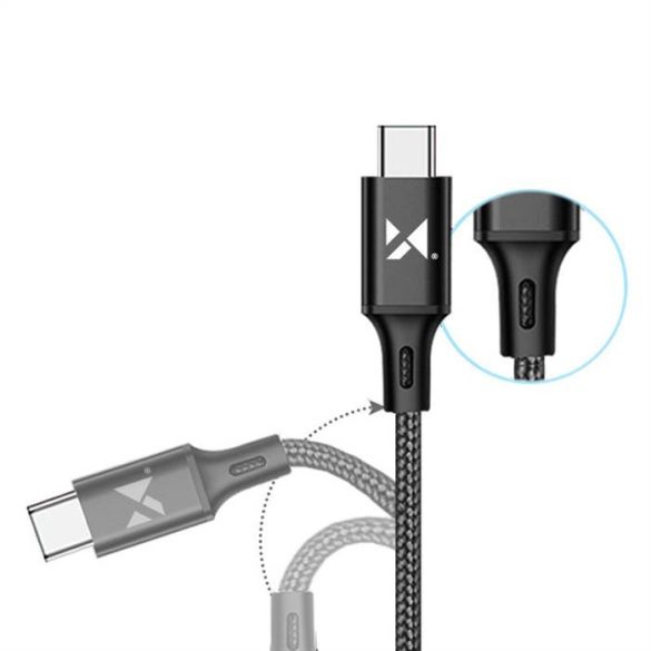 Wozinsky kábel USB - USB type-c 2,4a 1m fekete (WUC-C1B)