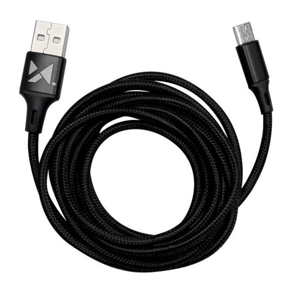Wozinsky kábel USB - USB type-c 2,4a 1m fekete (WUC-C1B)