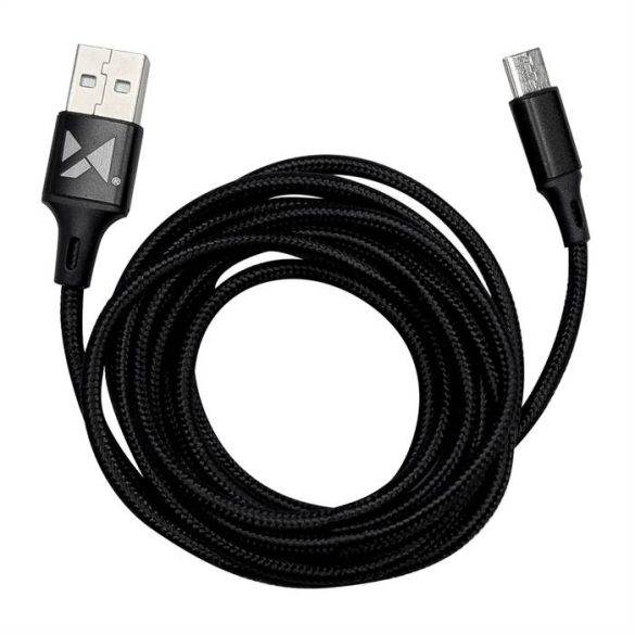 Wozinsky kábel USB - USB type-c 2,4a 2m fekete (WUC-C2B)