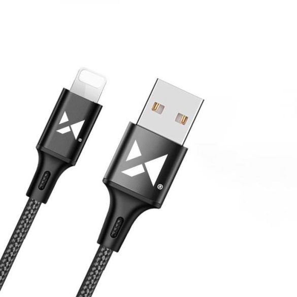 Wozinsky kábel USB - Lightning 2,4a 1m fekete (WUC-L1B)