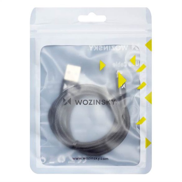 Wozinsky kábel USB - Lightning 2,4a 1m fekete (WUC-L1B)