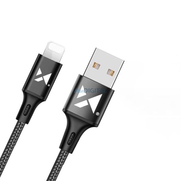 Wozinsky kábel USB - Lightning 2,4A 2m fekete (WUC-L2B)