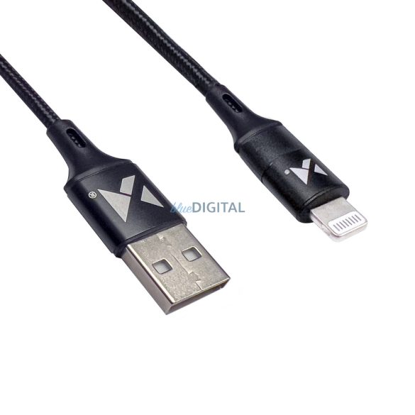 Wozinsky kábel USB - Lightning 2,4A 2m fekete (WUC-L2B)