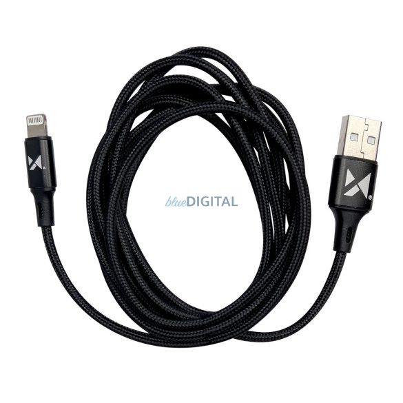 Wozinsky kábel USB - Lightning 2,4A 2m fekete (WUC-L2B)