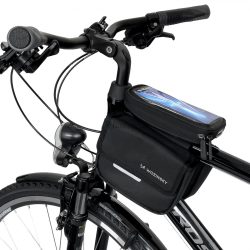   Wozinsky tok Bike Bag Kerékpár Pannier Vízálló Telefon tok 1.5l fekete (Wbb26bk)