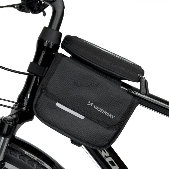 Wozinsky tok Bike Bag Kerékpár Pannier Vízálló Telefon tok 1.5l fekete (Wbb26bk)