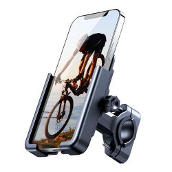   Wozinsky Metal Bike Smartphone kormánykerék fekete (WBHBK3)