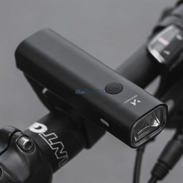 Wozinsky első kerékpár lámpa USB (200lm-ig) fehér fény 4 üzemmód fekete (WFBLB2)
