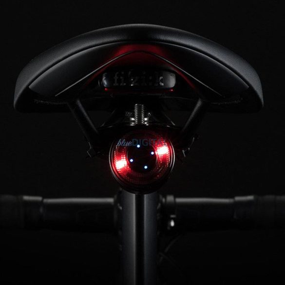 Wozinsky LED hátsó kerékpárvilágítás mikro USB piros fény 5 üzemmód fekete (WRBLB2)