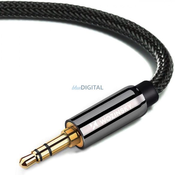 Wozinsky univerzális mini jack kábel 2x AUX kábel 3 m fekete