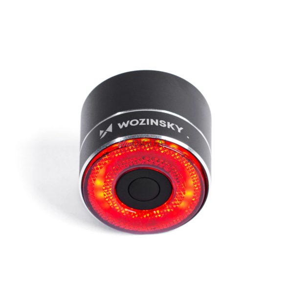 Wozinsky WRBLB3 USB-C LED hátsó kerékpárvilágítás piros fény STOP érzékelő - fekete