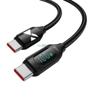 USB C - USB C kábel Wozinsky WUCCC1 PD Display 100W 1m - Fekete