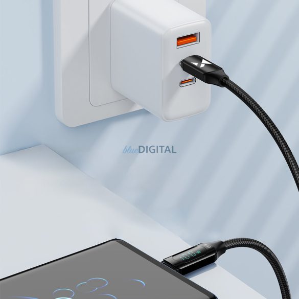 Wozinsky WUCCC2 USB C - USB C kábel PD kijelző 100W 2m - Fekete