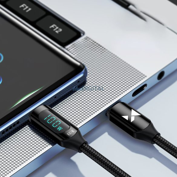 Wozinsky WUCCC2 USB C - USB C kábel PD kijelző 100W 2m - Fekete