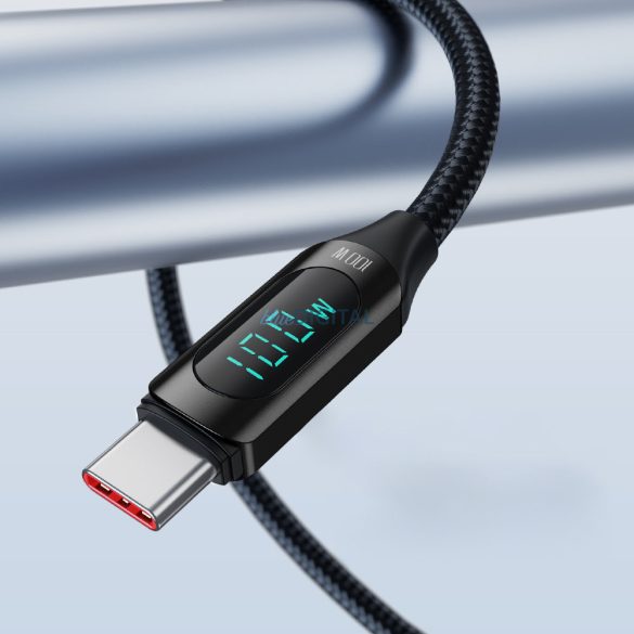 Wozinsky WUCCC2 USB C - USB C kábel PD kijelző 100W 2m - Fekete