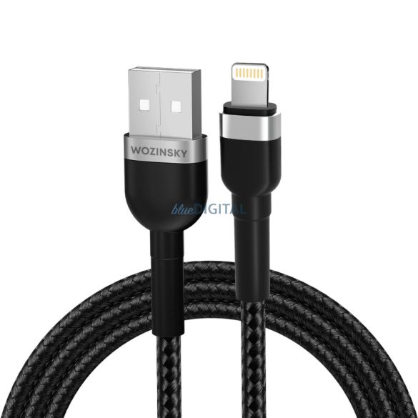 Wozinsky WNBAL1 USB-A - Lightning kábel 2.4A 1m - fekete